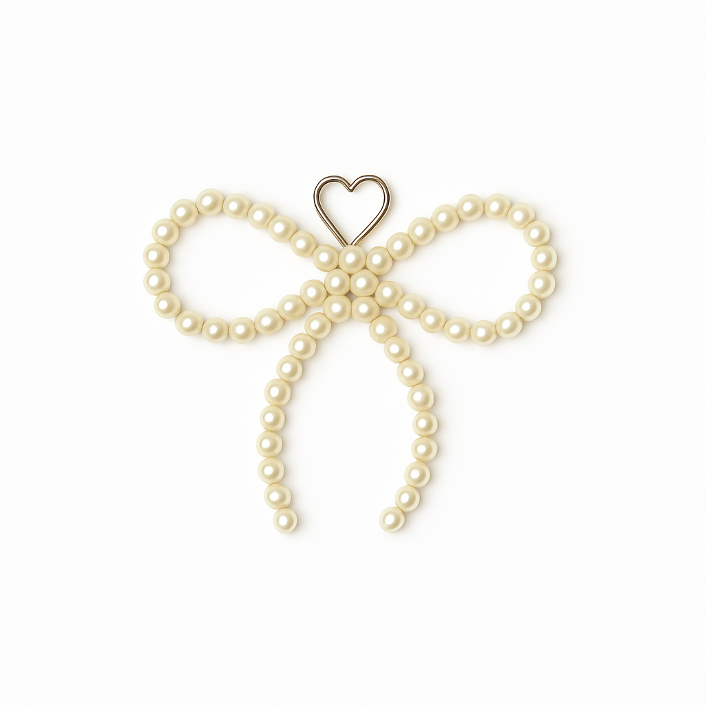 MYBESTY"PEARL BOW" white,přívěšek
