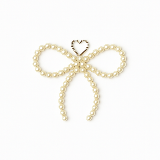 MYBESTY"PEARL BOW" white,přívěšek
